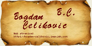 Bogdan Čeliković vizit kartica